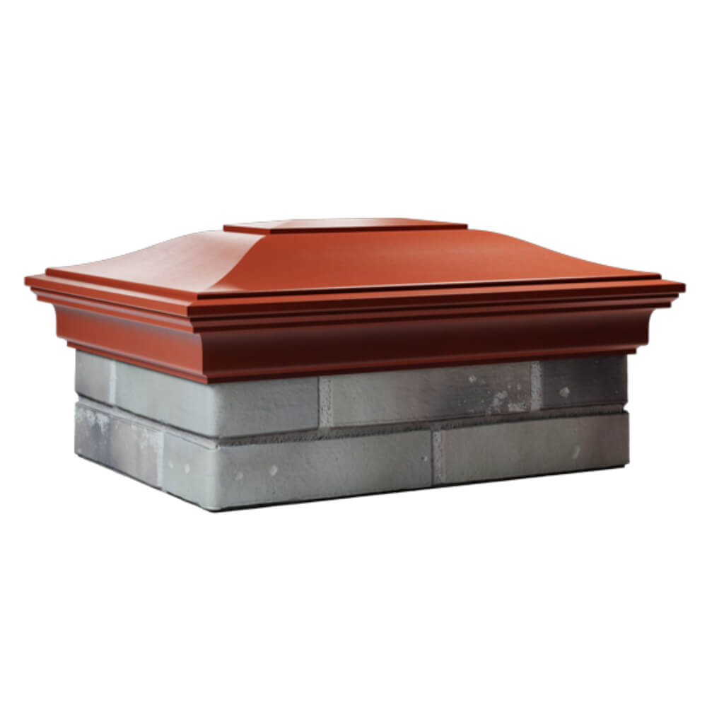 Колпак Zking Монблан Красный на столб 2х1.5 кирпича (515х385мм) в Харцызске фото