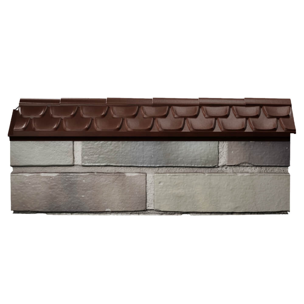 Парапет Zking Эльбрус Коричневый с посадкой на 0.5 кирпича (130мм) в Харцызске фото
