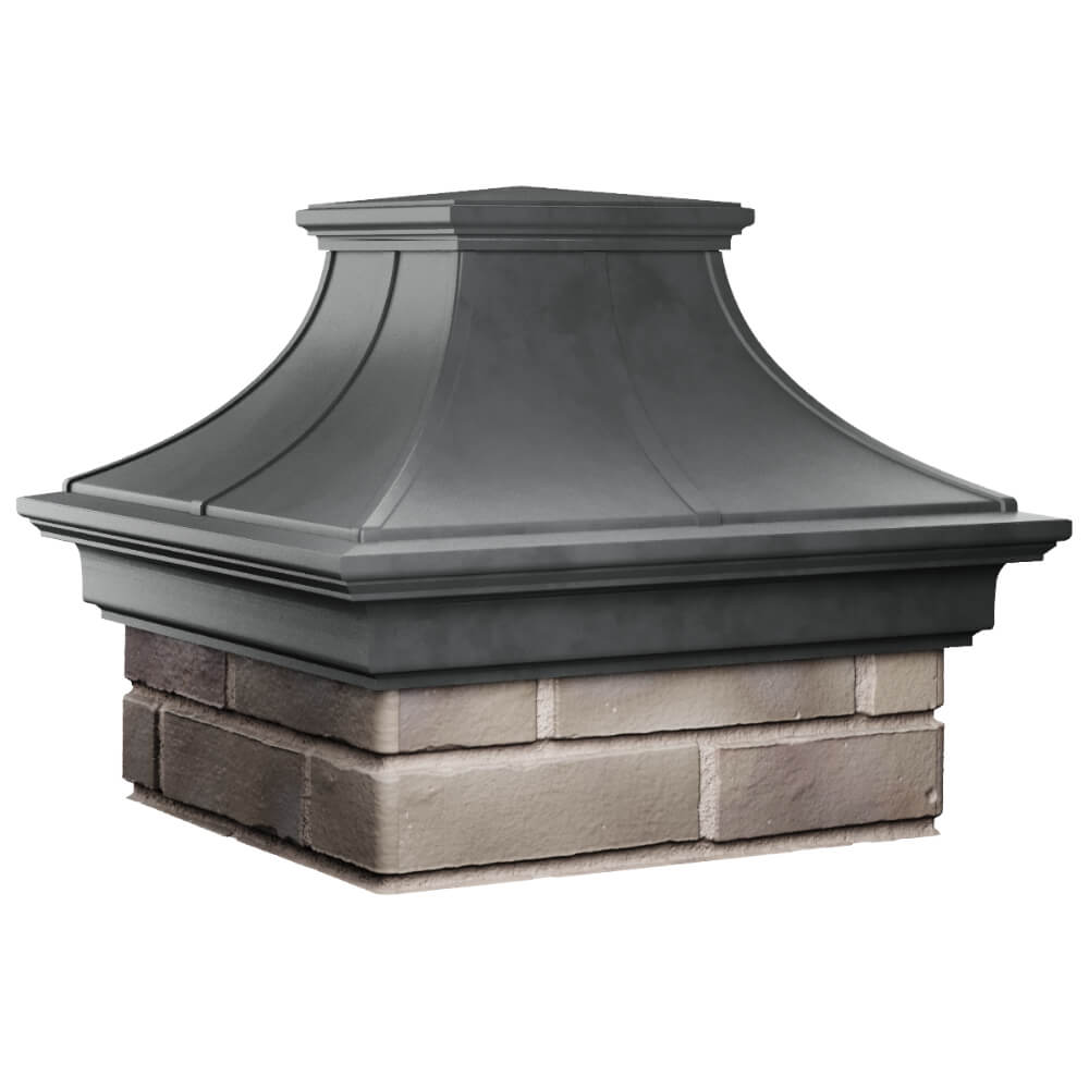 Колпак Zking Монблан Премиум Серый на столб 1.5х1.5 кирпича (385х385мм) в Харцызске фото