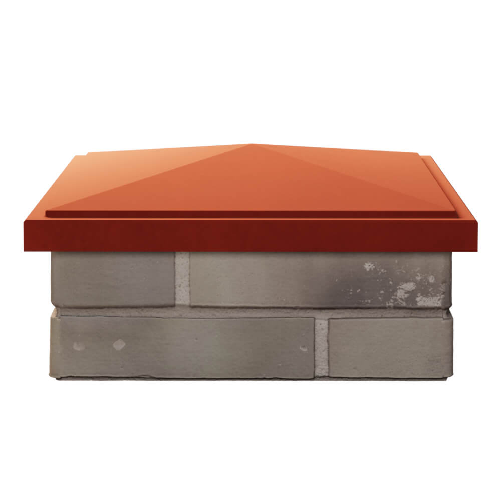 Колпак Zking БонаМоно Красный на столб 1.5х1.5 кирпича (385х385, 400х400мм) Харцызск фото