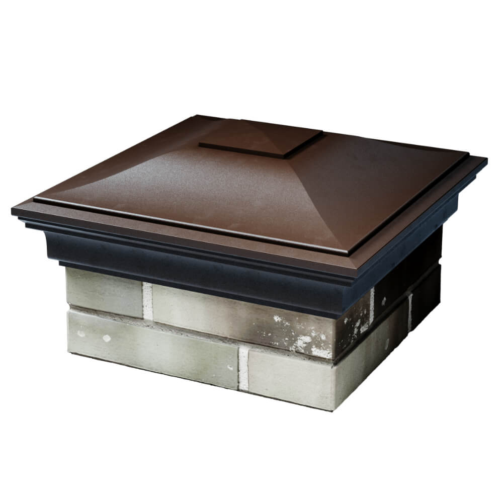 Колпак Zking Монблан Коричневый на столб 1.5х1.5 кирпича (385х385мм) в Харцызске фото