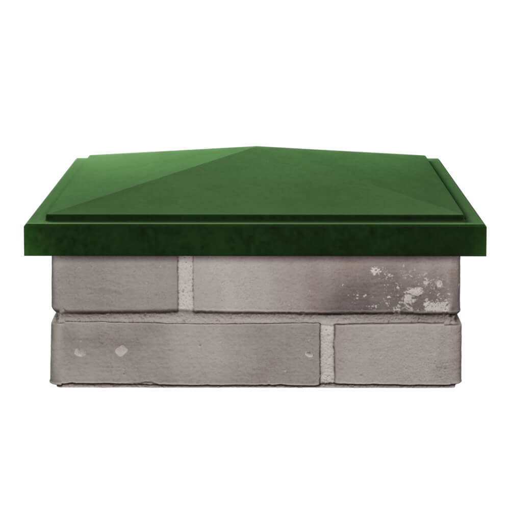 Колпак Zking БонаМоно Зеленый на столб 1.5х1.5 кирпича (385х385, 400х400мм) Харцызск фото