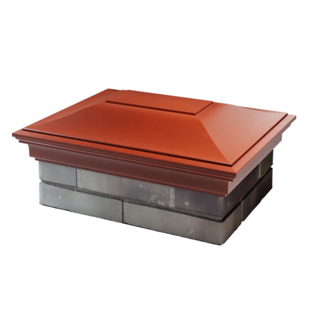 Колпак Zking Монблан Красный на столб 2х1.5 кирпича (515х385мм) в Харцызске фото