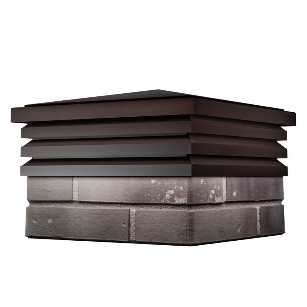 Колпак Zking Бона ХайТек Коричневый на столб 1.5х1.5 кирпича (385х385мм) в Харцызске фото