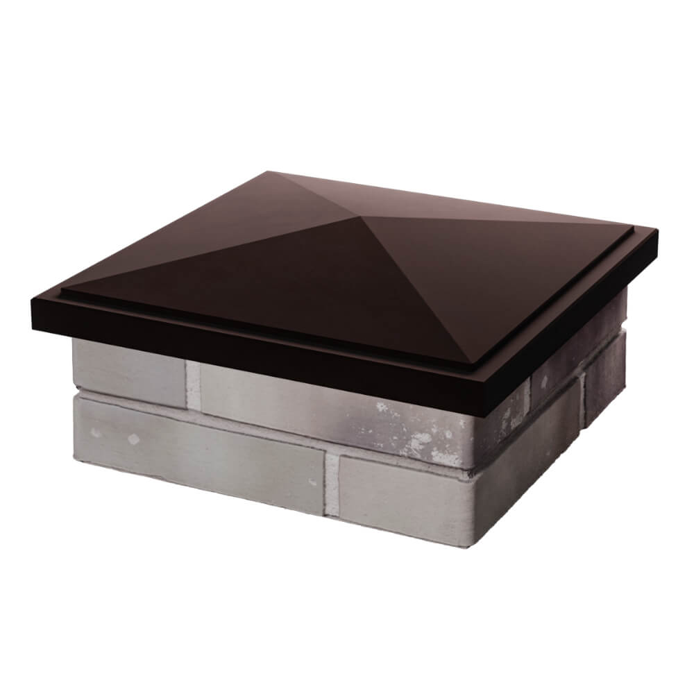 Колпак Zking БонаМоно Коричневый на столб 1.5х1.5 кирпича (385х385, 400х400мм) в Харцызске фото