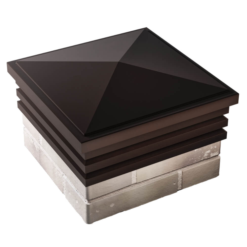 Колпак Zking Бона ХайТек Коричневый на столб 1.5х1.5 кирпича (385х385мм) в Харцызске фото