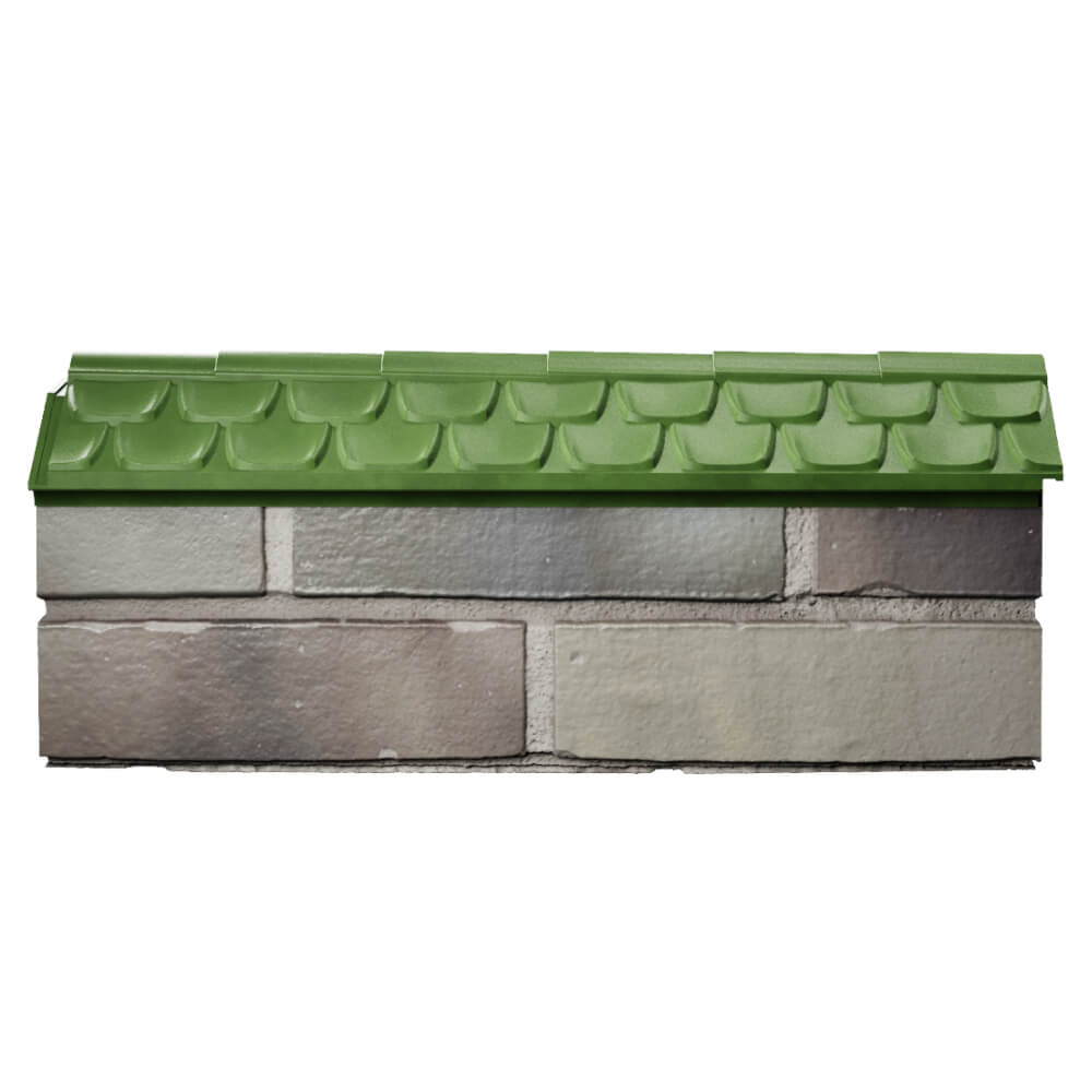 Парапет Zking Эльбрус Зеленый с посадкой на 0.5 кирпича (130мм) в Харцызске фото