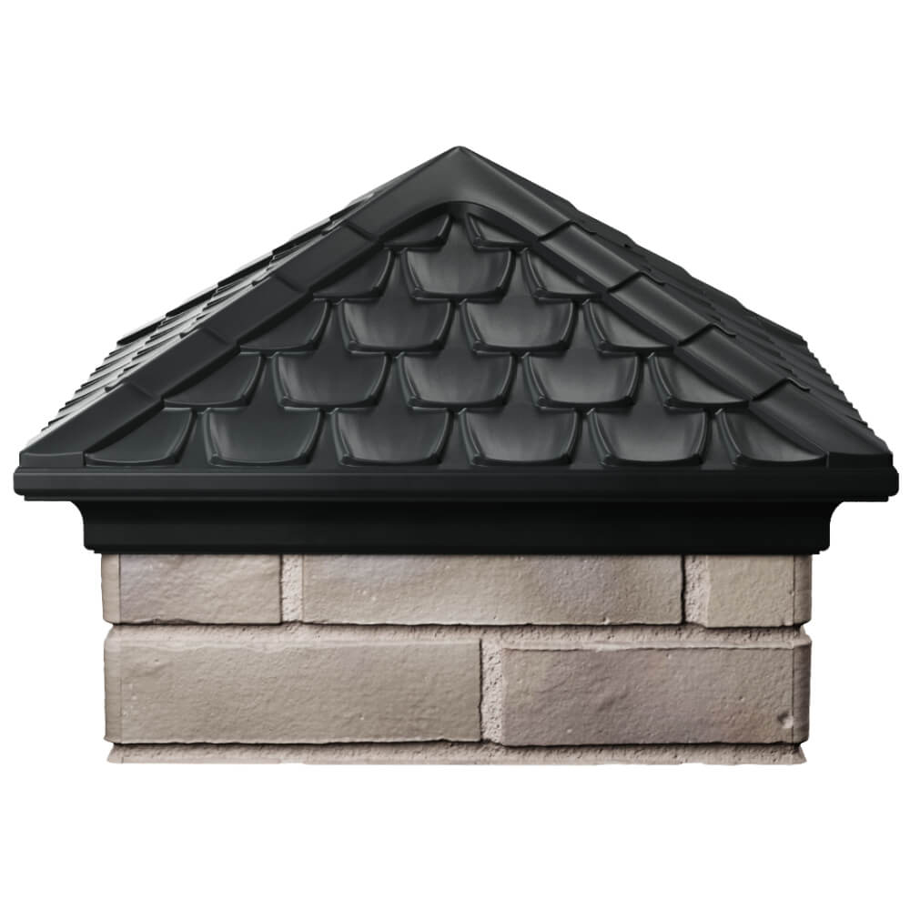 Колпак Zking Эльбрус Черный на столб 1.5х1.5 кирпича (385х385мм) Харцызск фото