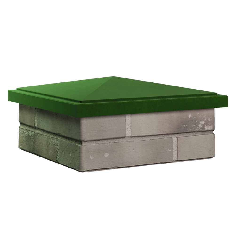 Колпак Zking БонаМоно Зеленый на столб 1.5х1.5 кирпича (385х385, 400х400мм) в Харцызске фото