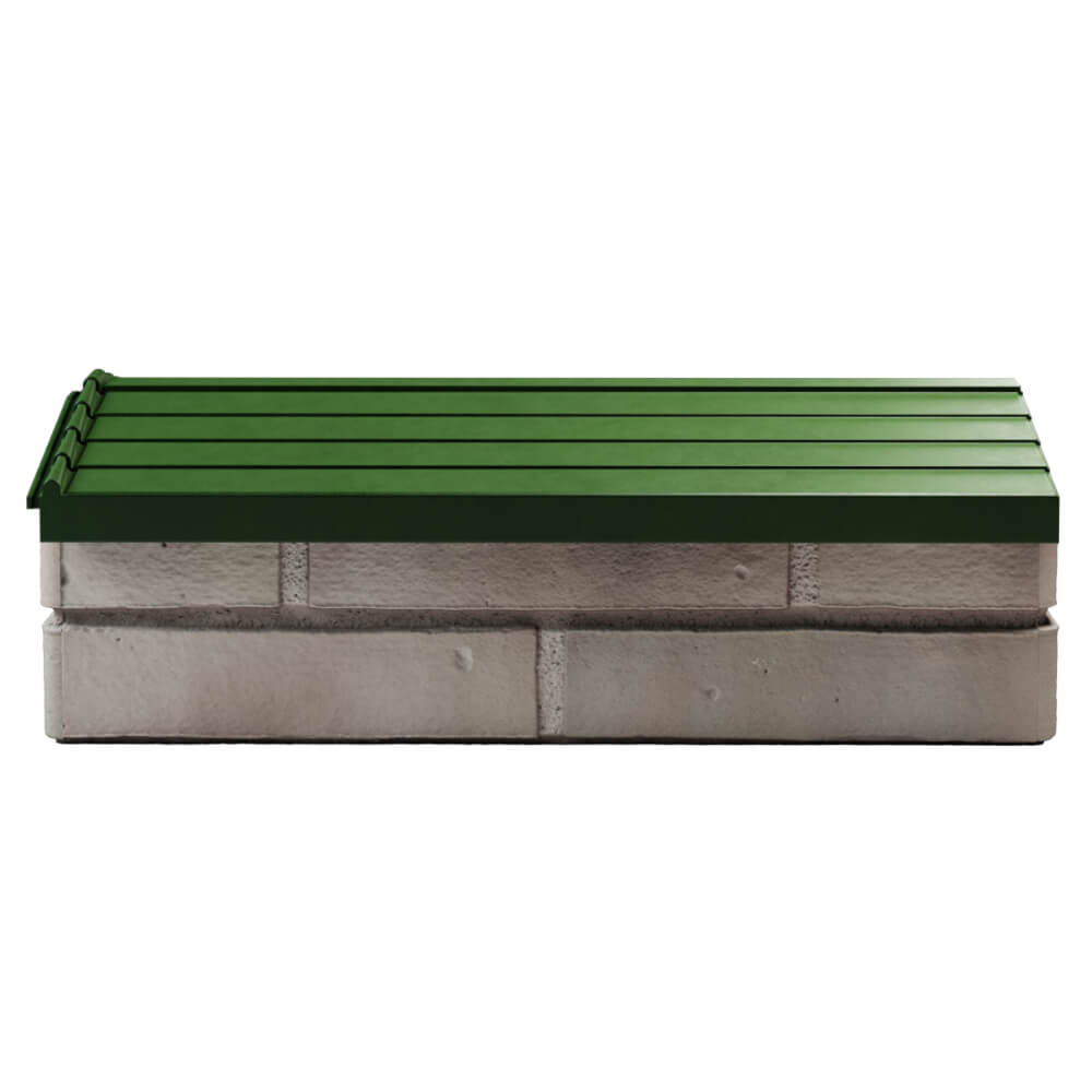 Парапет Zking Бона ХайТек Зеленый с посадкой на 1 кирпич (200/225/255мм) в Харцызске фото