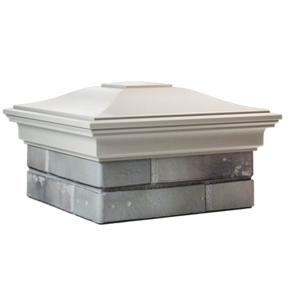 Колпак Zking Монблан Бежевый на столб 1.5х1.5 кирпича (385х385мм) в Харцызске фото