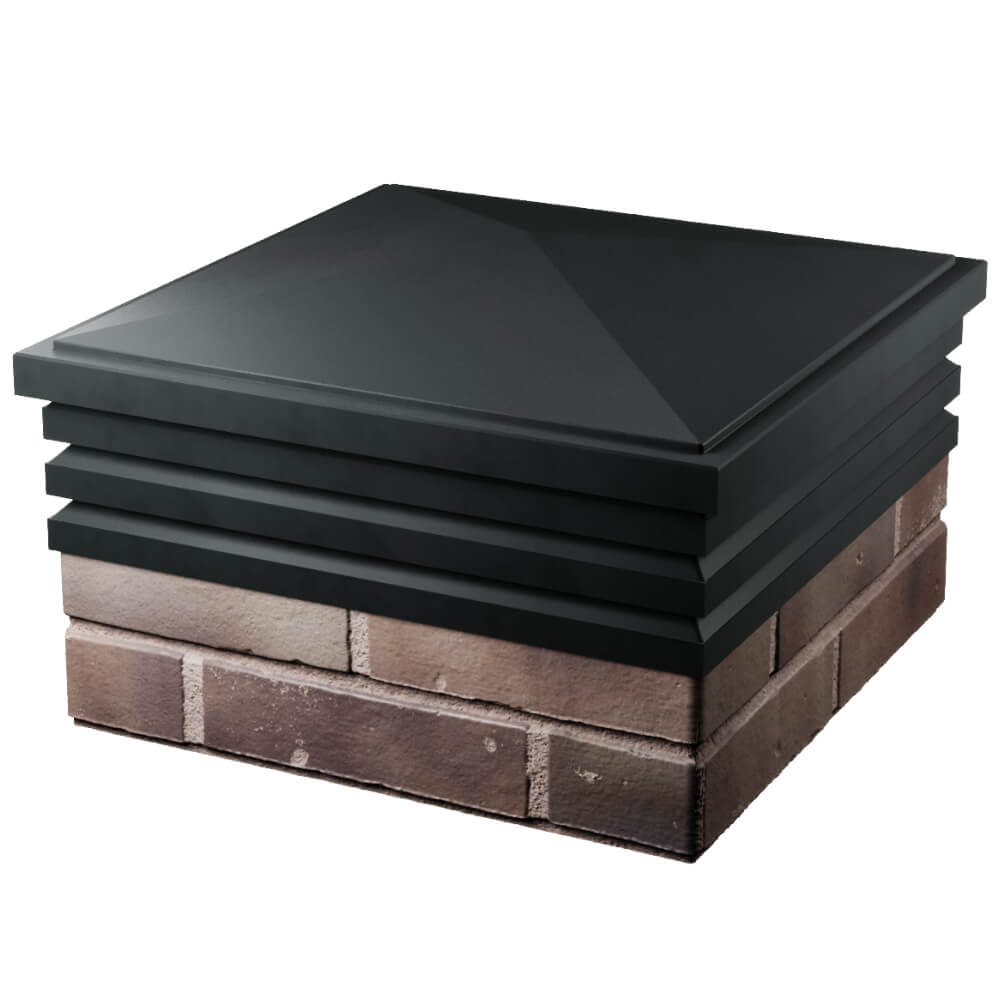 Колпак Zking Бона ХайТек Черный на столб 2х2 кирпича (513х513мм) в Харцызске фото