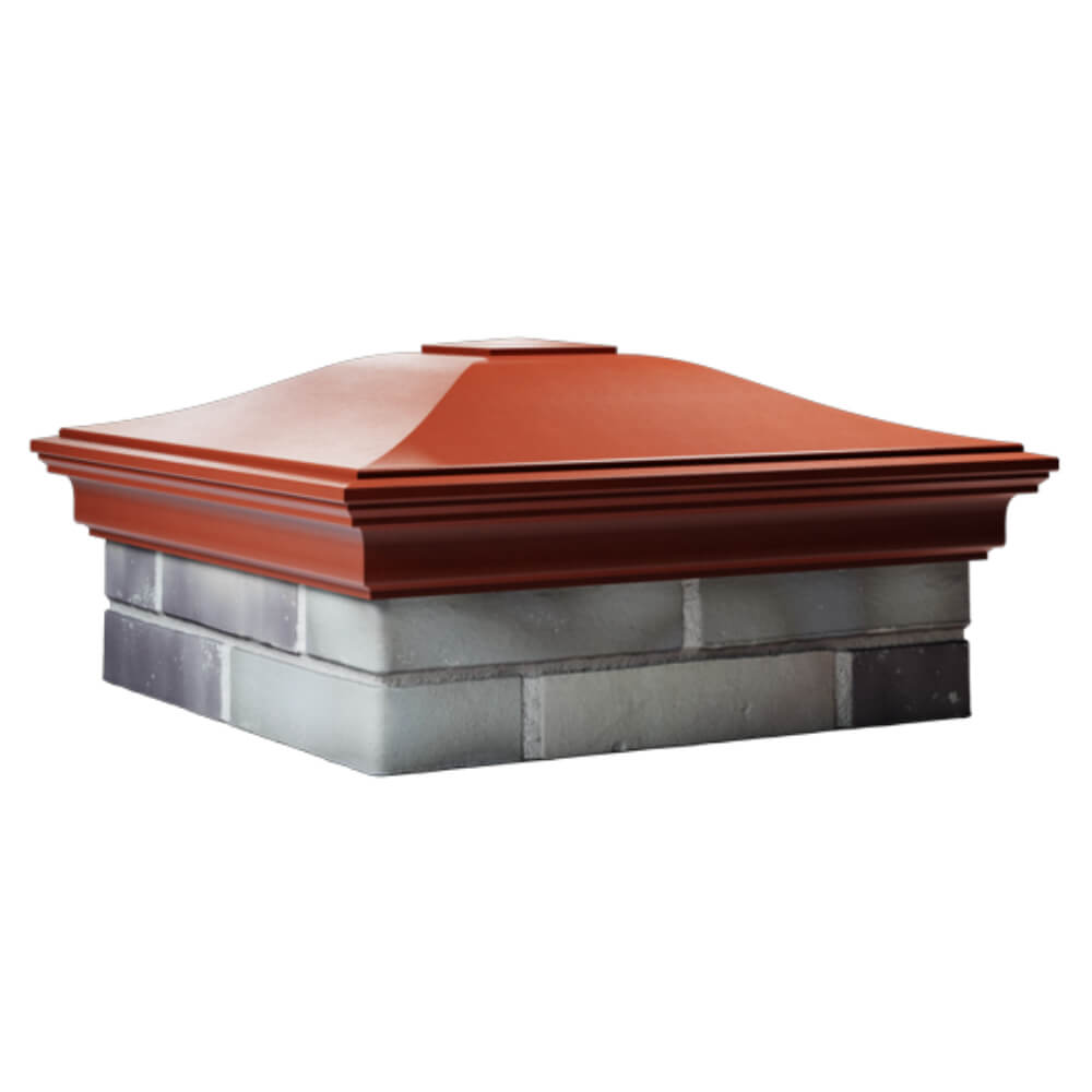 Колпак Zking Монблан Красный на столб 2х2 кирпича (515х515мм) в Харцызске фото