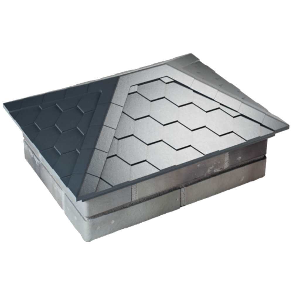 Колпак Zking Эверест Серый на столб 2х1.5 кирпича (520х390мм) Харцызск фото