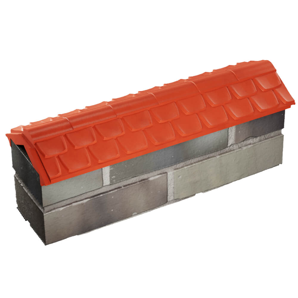 Парапет Zking Эльбрус Красный с посадкой на 0.5 кирпича (130мм) в Харцызске фото