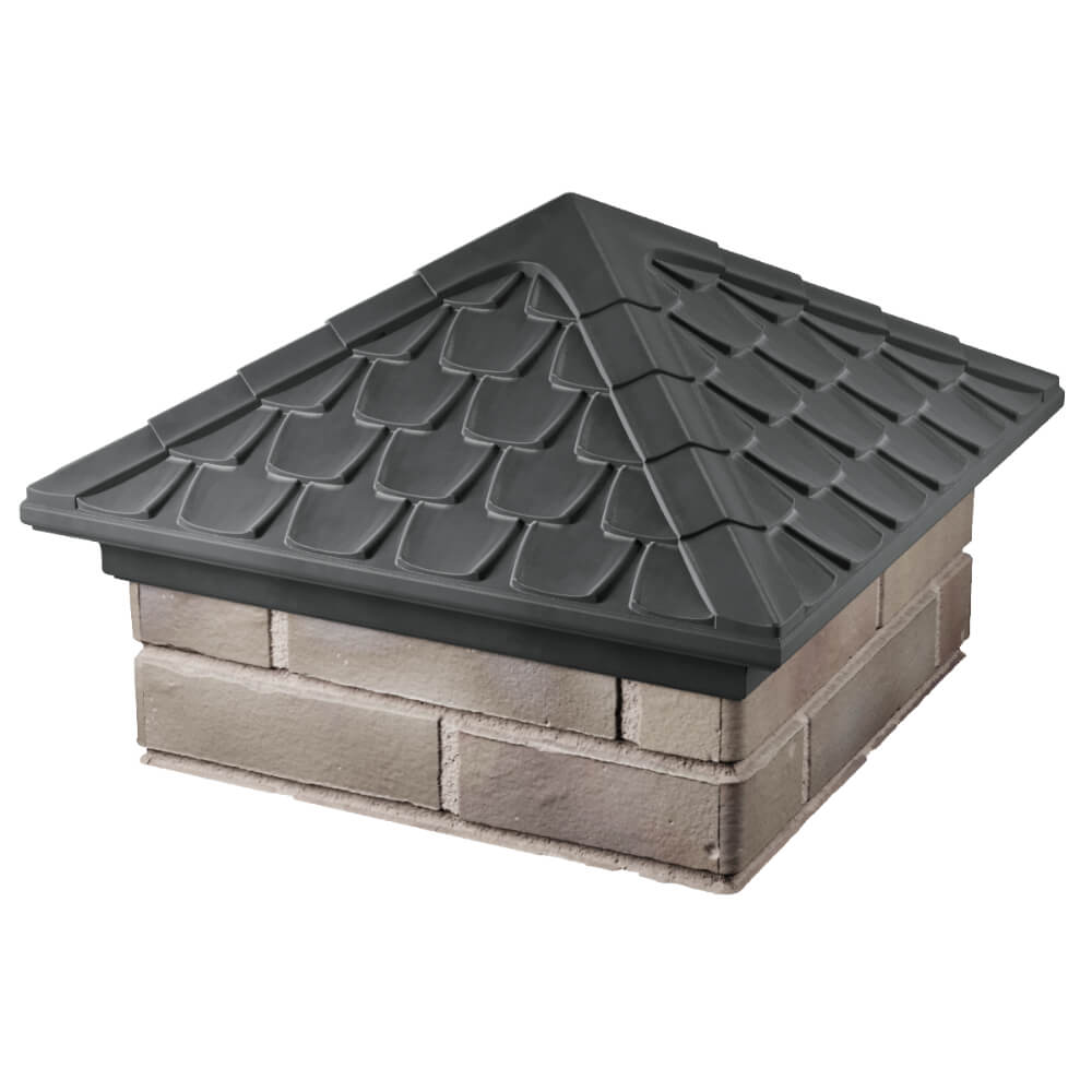 Колпак Zking Эльбрус Серый на столб 1.5х1.5 кирпича (385х385мм) в Харцызске фото