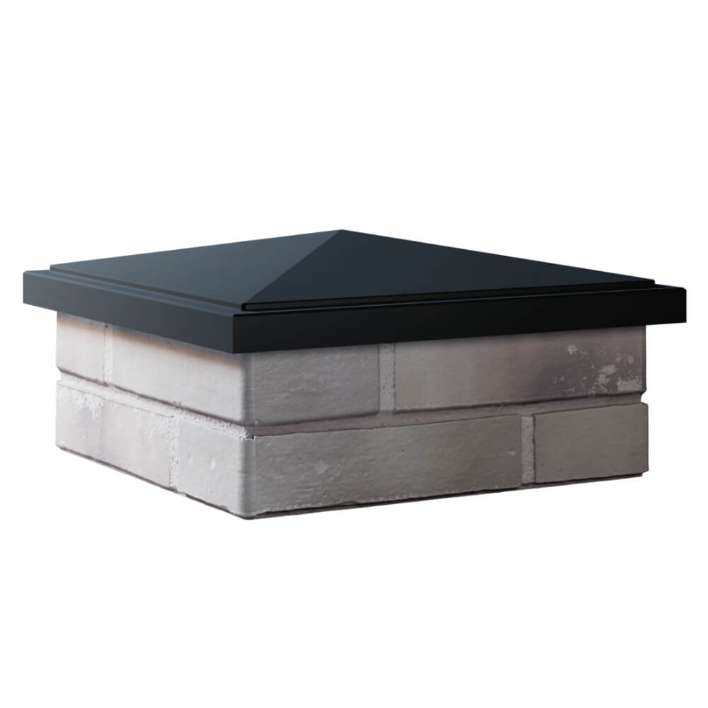 Колпак Zking БонаМоно Черный на столб 1.5х1.5 кирпича (385х385, 400х400мм) в Харцызске фото