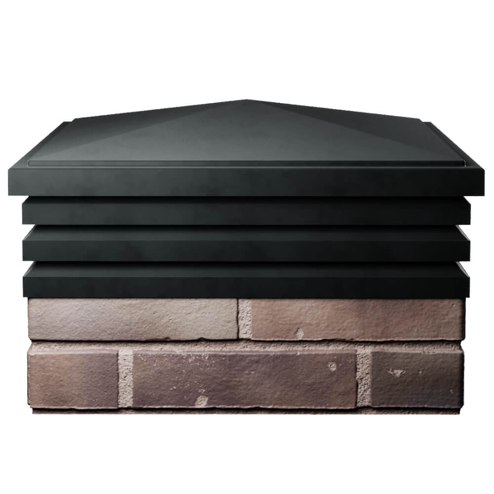 Колпак Zking Бона ХайТек Черный на столб 2х2 кирпича (513х513мм) Харцызск фото