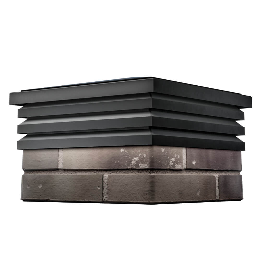 Колпак Zking Бона ХайТек Черный на столб 1.5х1.5 кирпича (385х385мм) в Харцызске фото