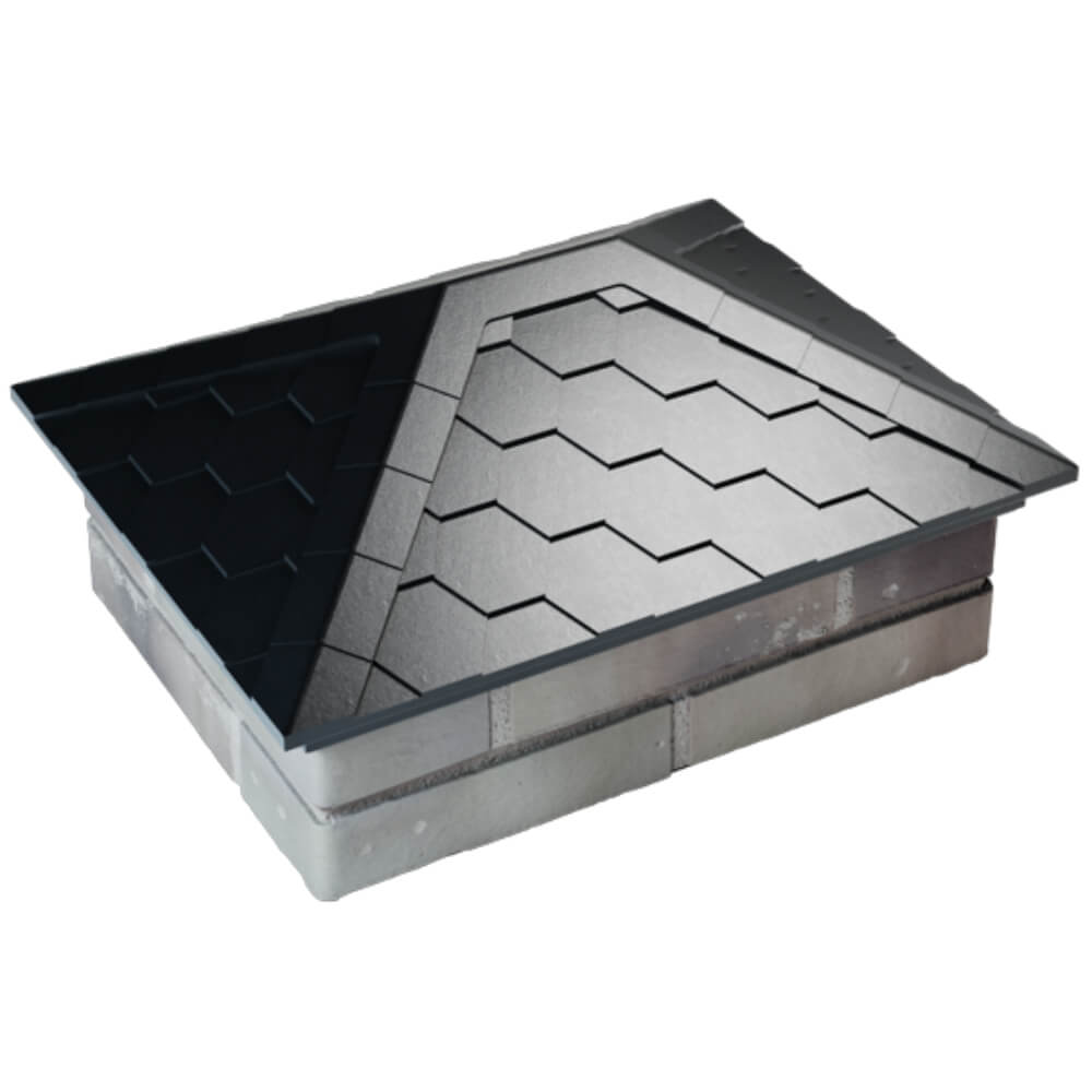 Колпак Zking Эверест Черный на столб 2х1.5 кирпича (520х390мм) Харцызск фото