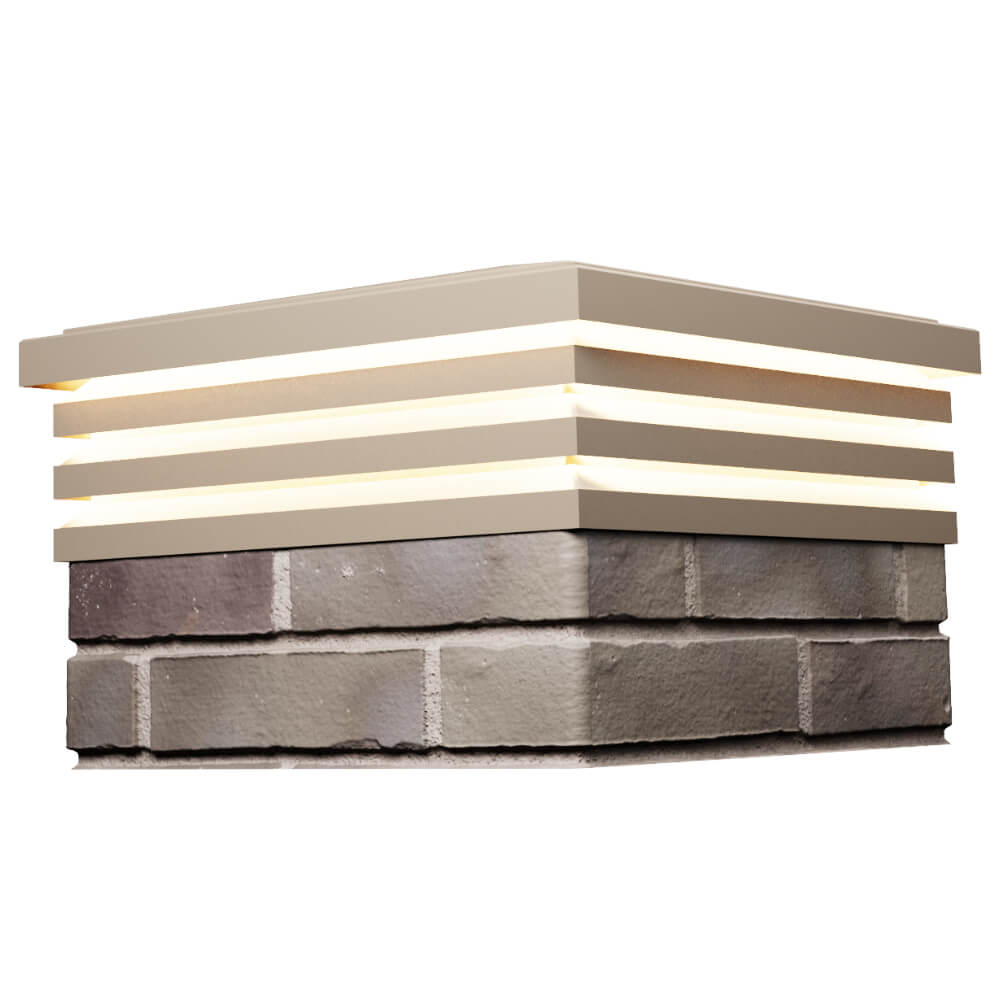 Колпак Zking Бона ХайТек Бежевый на столб 1.5х1.5 кирпича (385х385мм) с подсветкой в Харцызске фото