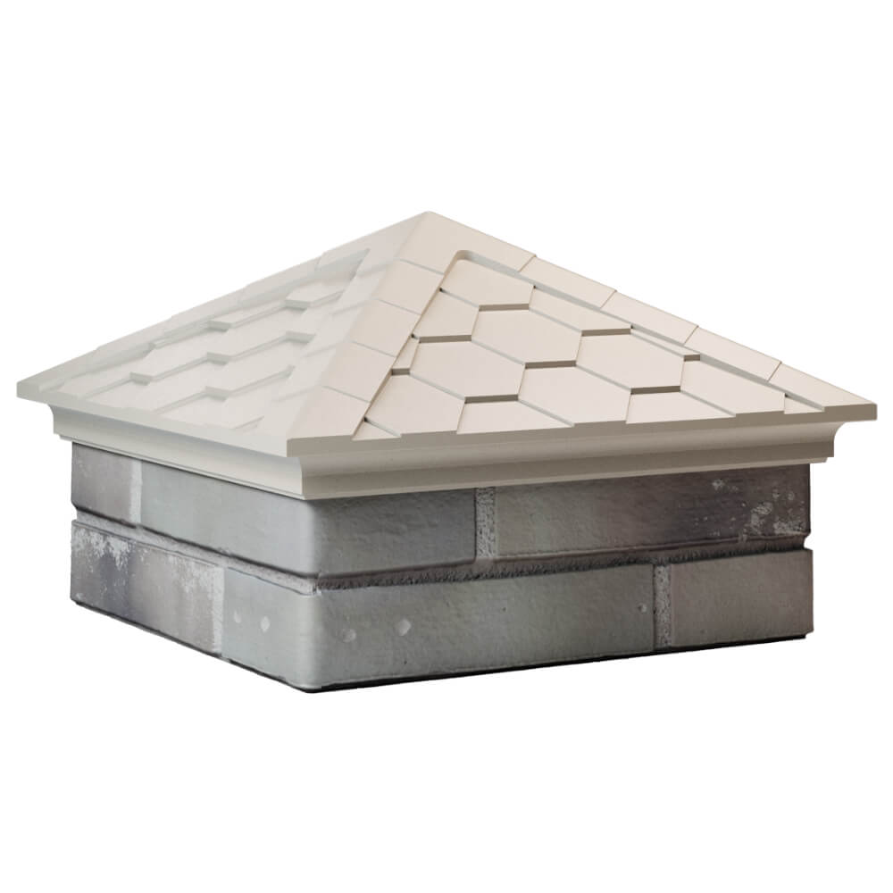 Колпак Zking Эверест Бежевый на столб 1.5х1.5 кирпича (390х390мм) в Харцызске фото