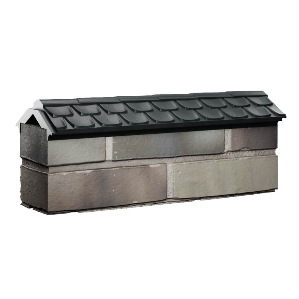 Парапет Zking Эльбрус Черный с посадкой на 0.5 кирпича (130мм) Харцызск фото
