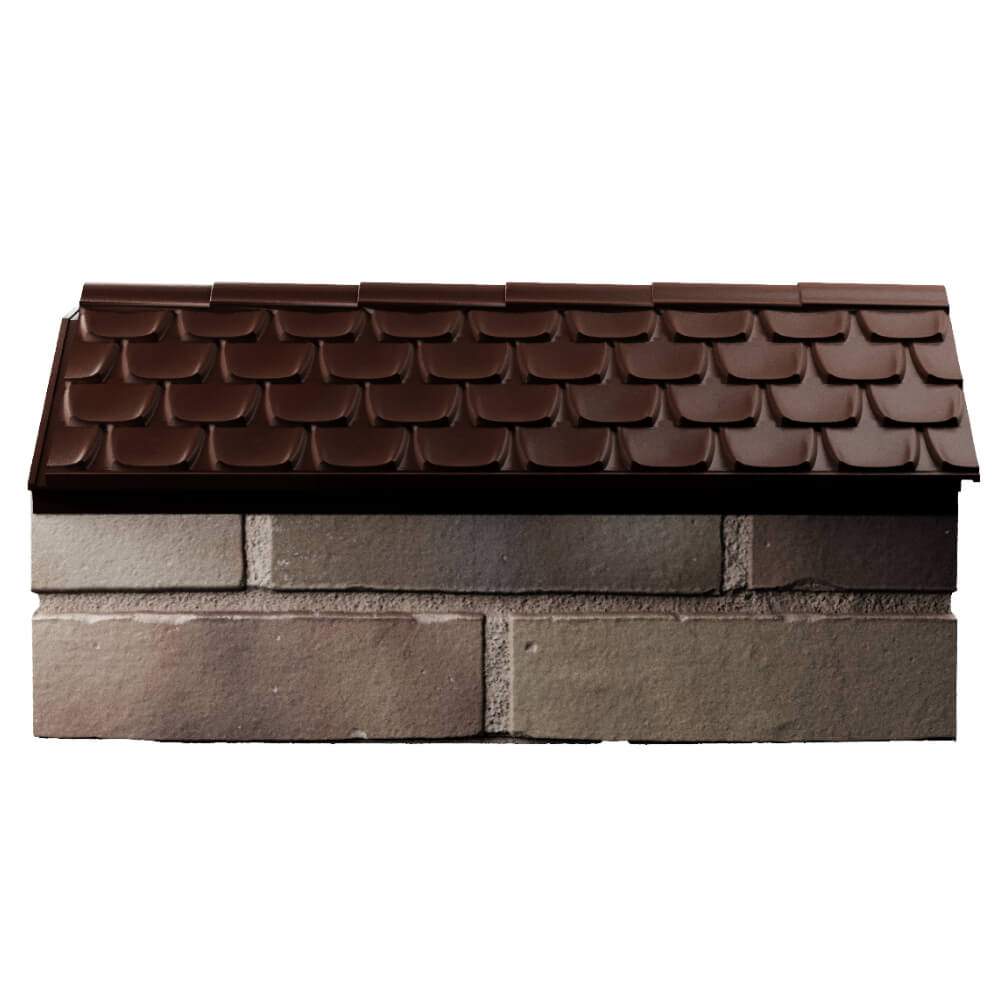 Парапет Zking Эльбрус Коричневый с посадкой на 1 кирпич (255мм) в Харцызске фото