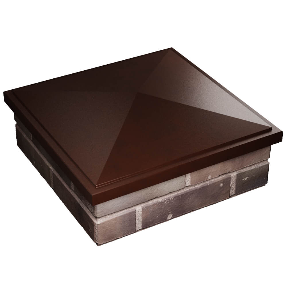 Колпак Zking БонаМоно Коричневый на столб 2х2 кирпича (515х515, 530х530мм) в Харцызске фото