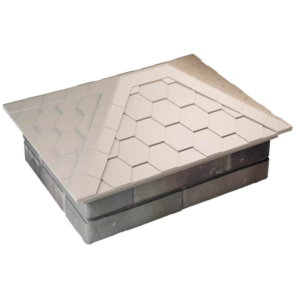 Колпак Zking Эверест Бежевый на столб 2х1.5 кирпича (520х390мм) Харцызск фото