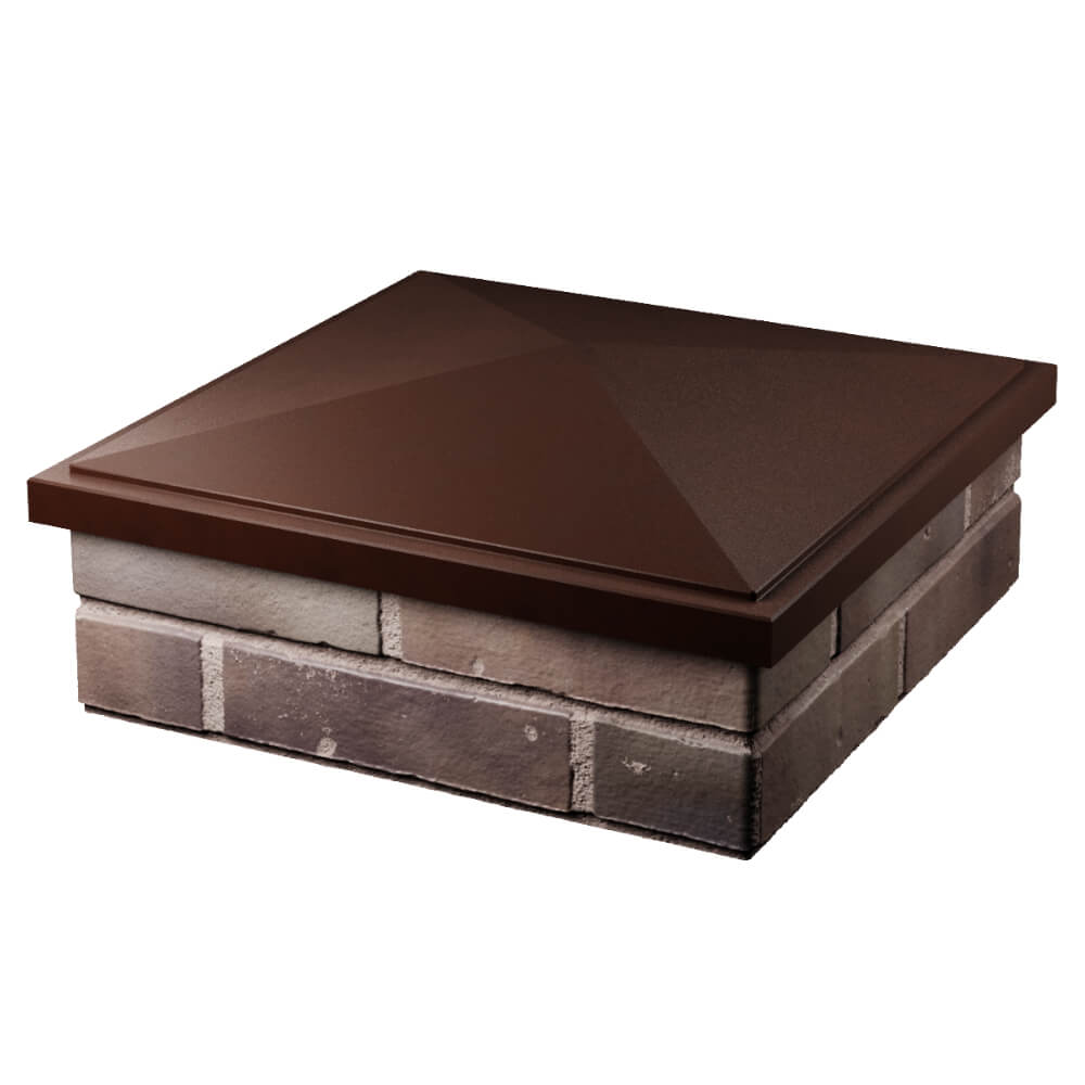 Колпак Zking БонаМоно Коричневый на столб 2х2 кирпича (515х515, 530х530мм) в Харцызске фото