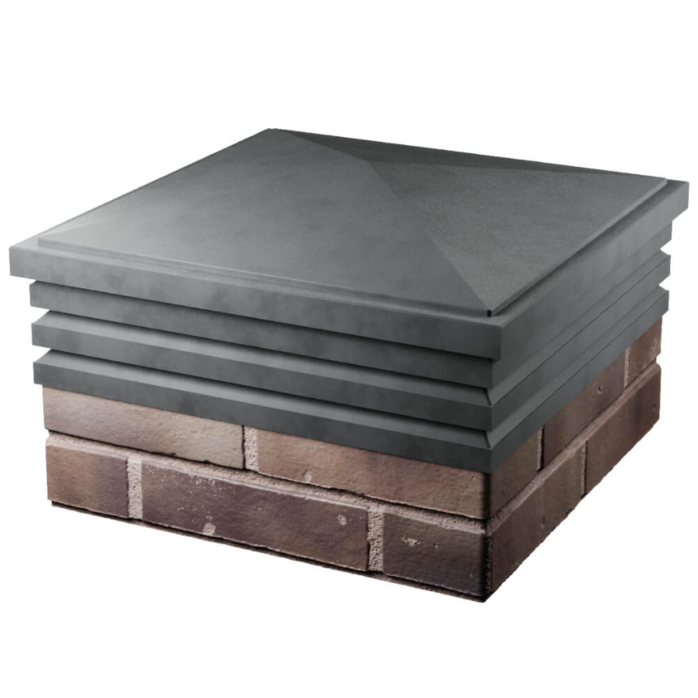 Колпак Zking Бона ХайТек Серый на столб 2х2 кирпича (513х513мм) в Харцызске фото