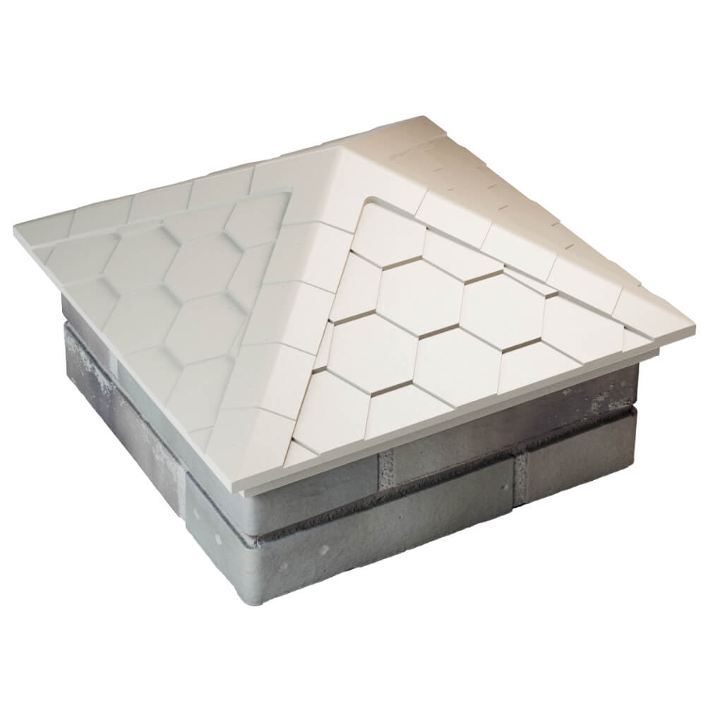 Колпак Zking Эверест Бежевый на столб 1.5х1.5 кирпича (390х390мм) в Харцызске фото