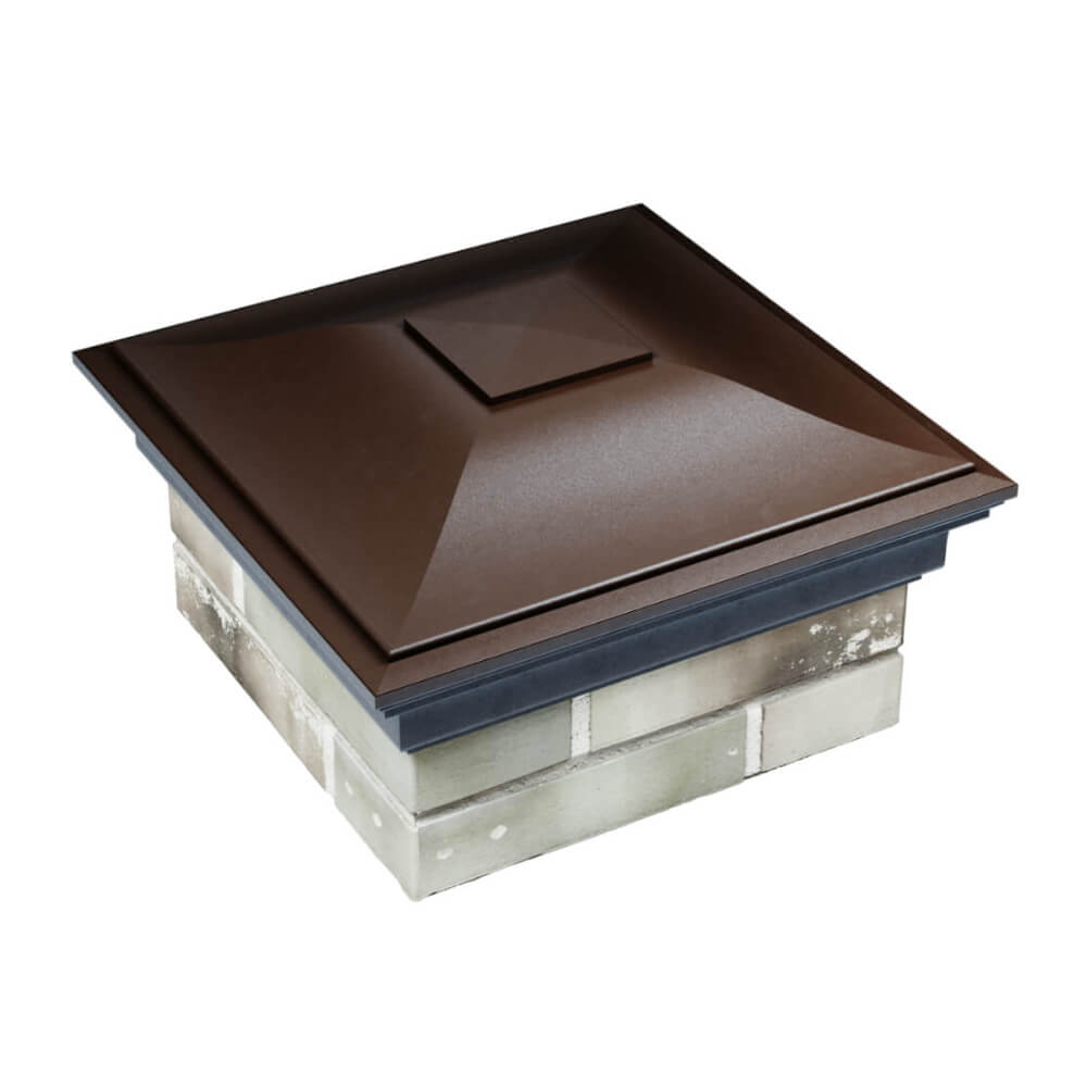 Колпак Zking Монблан Коричневый на столб 1.5х1.5 еврокирпича 0.7НФ (355х355мм) в Харцызске фото