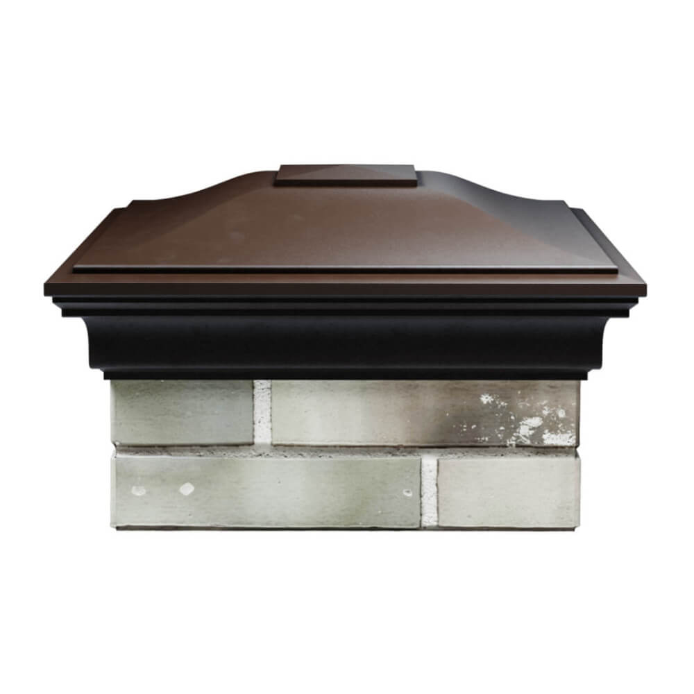 Колпак Zking Монблан Коричневый на столб 1.5х1.5 еврокирпича 0.7НФ (355х355мм) Харцызск фото