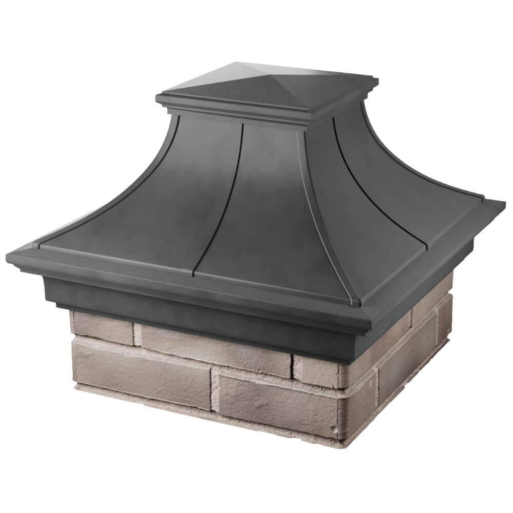 Колпак Zking Монблан Премиум Серый на столб 1.5х1.5 кирпича (385х385мм) в Харцызске фото