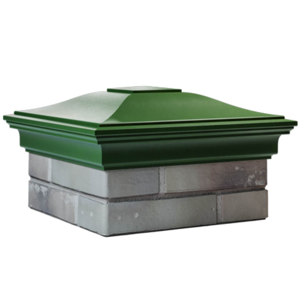 Колпак Zking Монблан Зеленый на столб 1.5х1.5 кирпича (385х385мм) в Харцызске фото