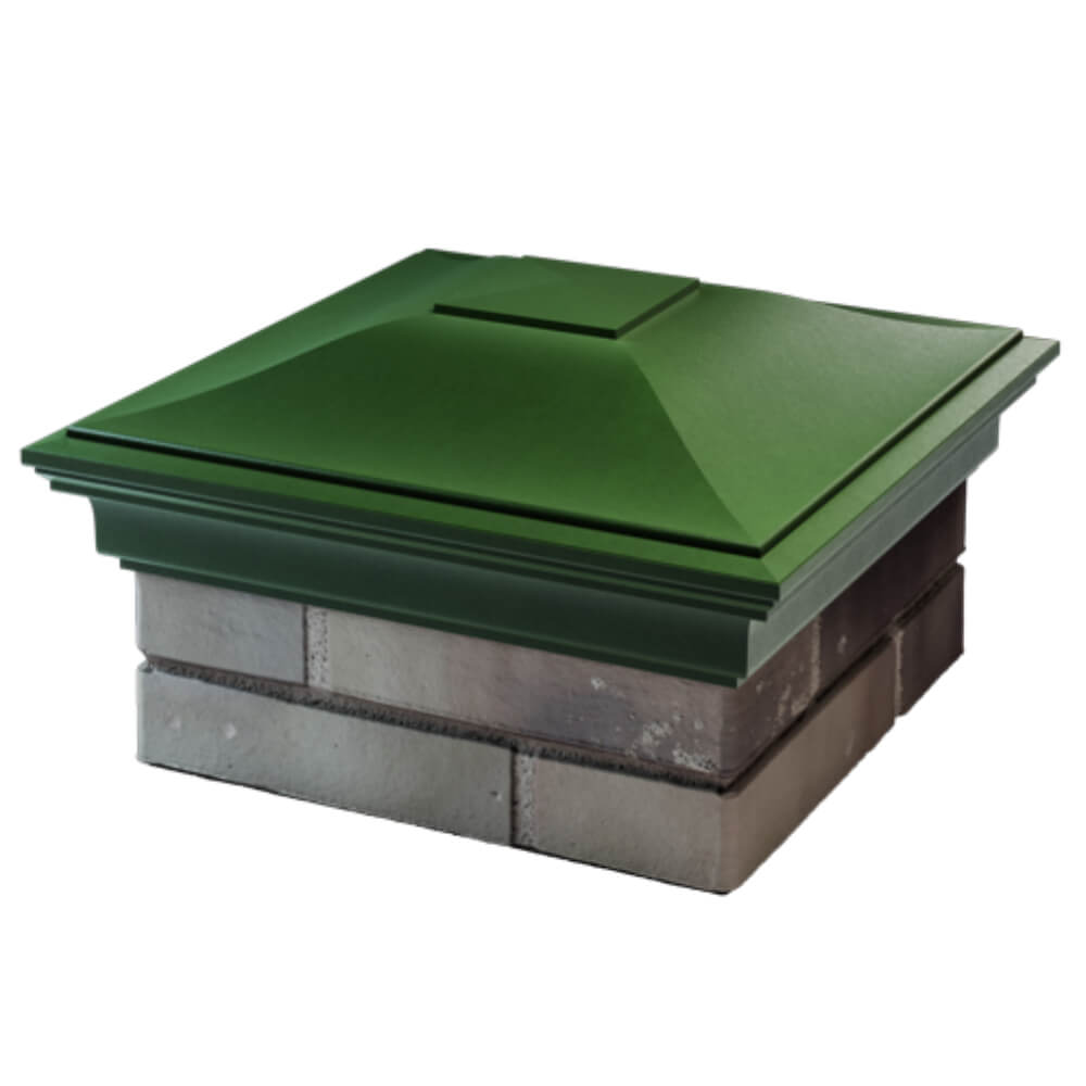 Колпак Zking Монблан Зеленый на столб 1.5х1.5 кирпича (385х385мм) в Харцызске фото