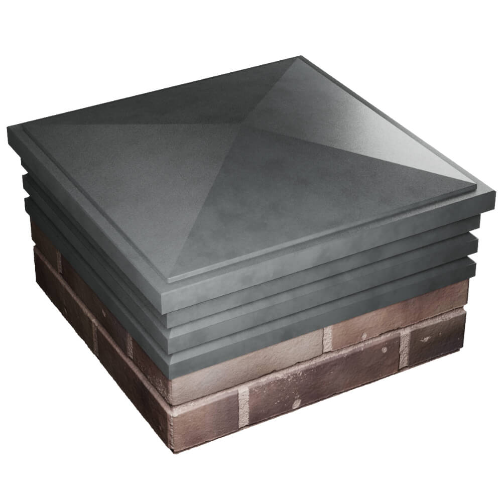 Колпак Zking Бона ХайТек Серый на столб 2х2 кирпича (513х513мм) в Харцызске фото