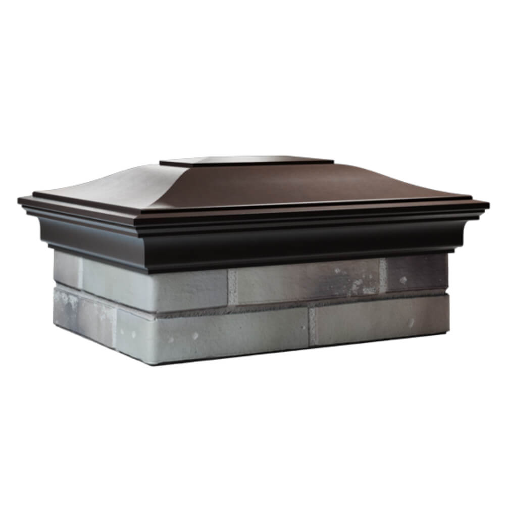 Колпак Zking Монблан Коричневый на столб 2х1.5 кирпича (515х385мм) в Харцызске фото