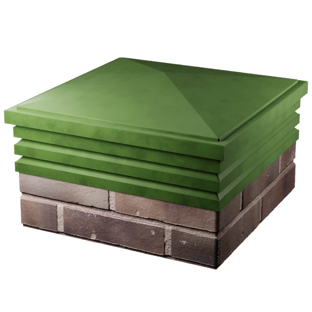 Колпак Zking Бона ХайТек Зеленый на столб 2х2 кирпича (513х513мм) в Харцызске фото