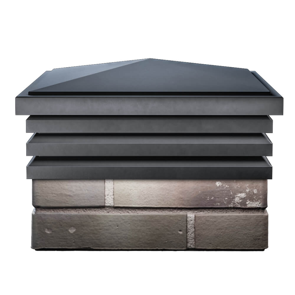 Колпак Zking Бона ХайТек Серый на столб 1.5х1.5 кирпича (385х385мм) Харцызск фото