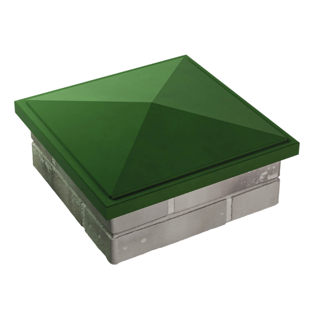 Колпак Zking БонаМоно Зеленый на столб 1.5х1.5 кирпича (385х385, 400х400мм) в Харцызске фото