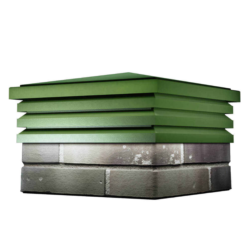 Колпак Zking Бона ХайТек Зеленый на столб 1.5х1.5 кирпича (385х385мм) в Харцызске фото