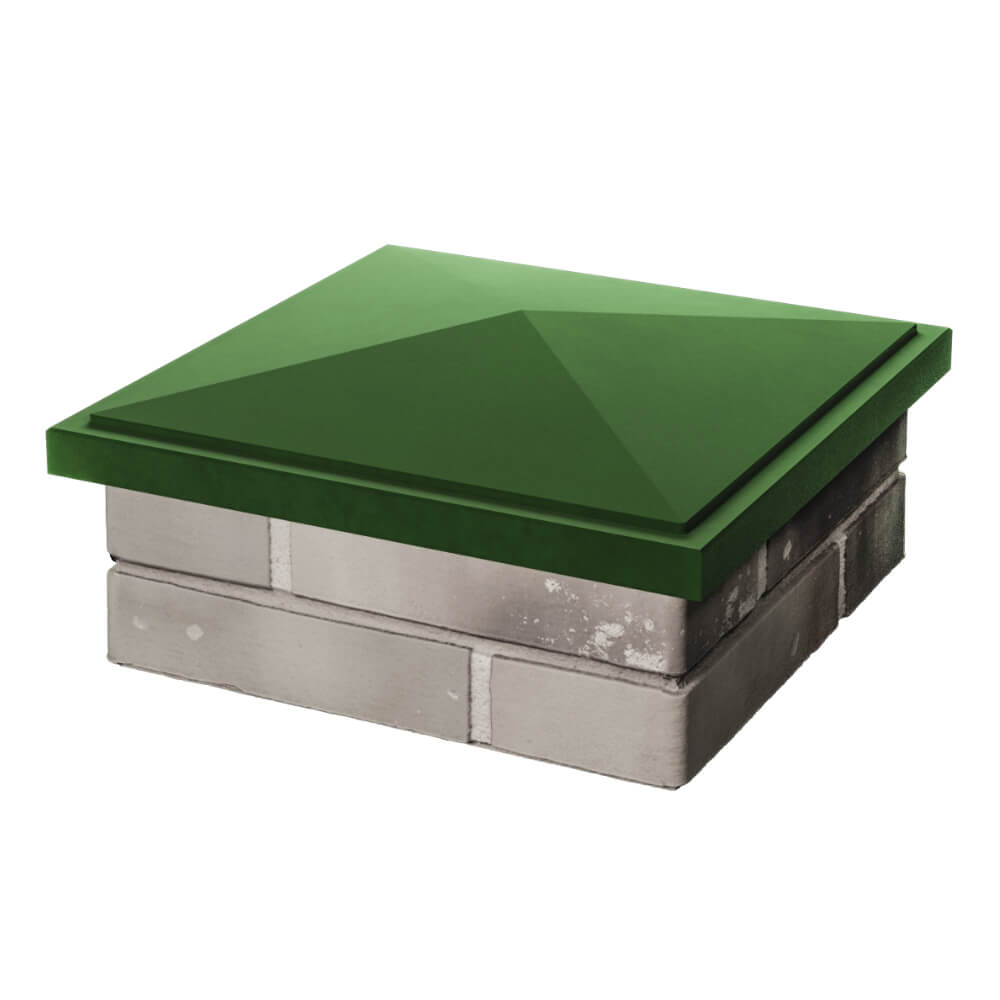 Колпак Zking БонаМоно Зеленый на столб 1.5х1.5 кирпича (385х385, 400х400мм) в Харцызске фото