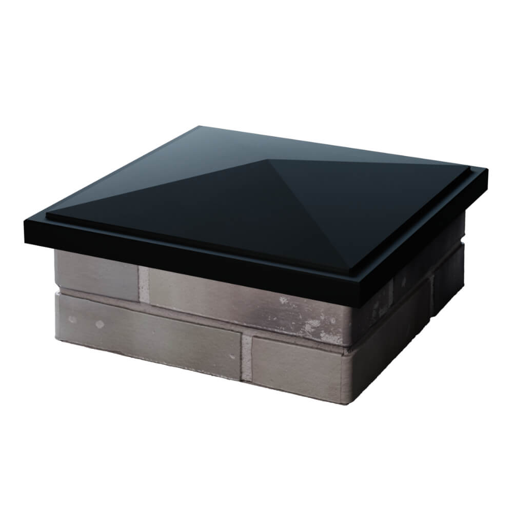 Колпак Zking БонаМоно Черный на столб 1.5х1.5 кирпича (385х385, 400х400мм) в Харцызске фото