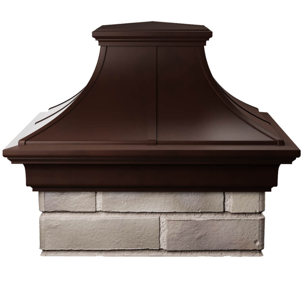Колпак Zking Монблан Премиум Коричневый на столб 1.5х1.5 кирпича (385х385мм) Харцызск фото
