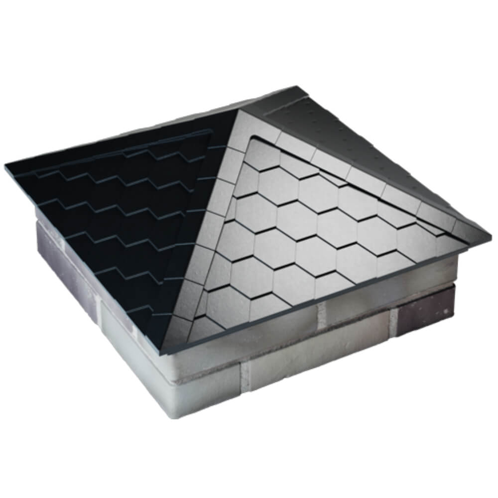 Колпак Zking Эверест Черный на столб 2х2 кирпича (535х535мм) Харцызск фото