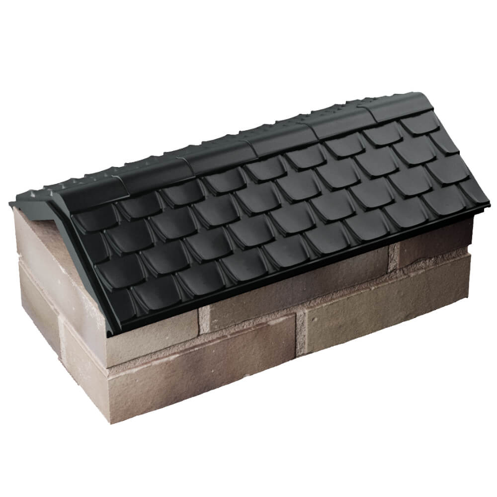 Парапет Zking Эльбрус Черный с посадкой на 1 кирпич (255мм) в Харцызске фото