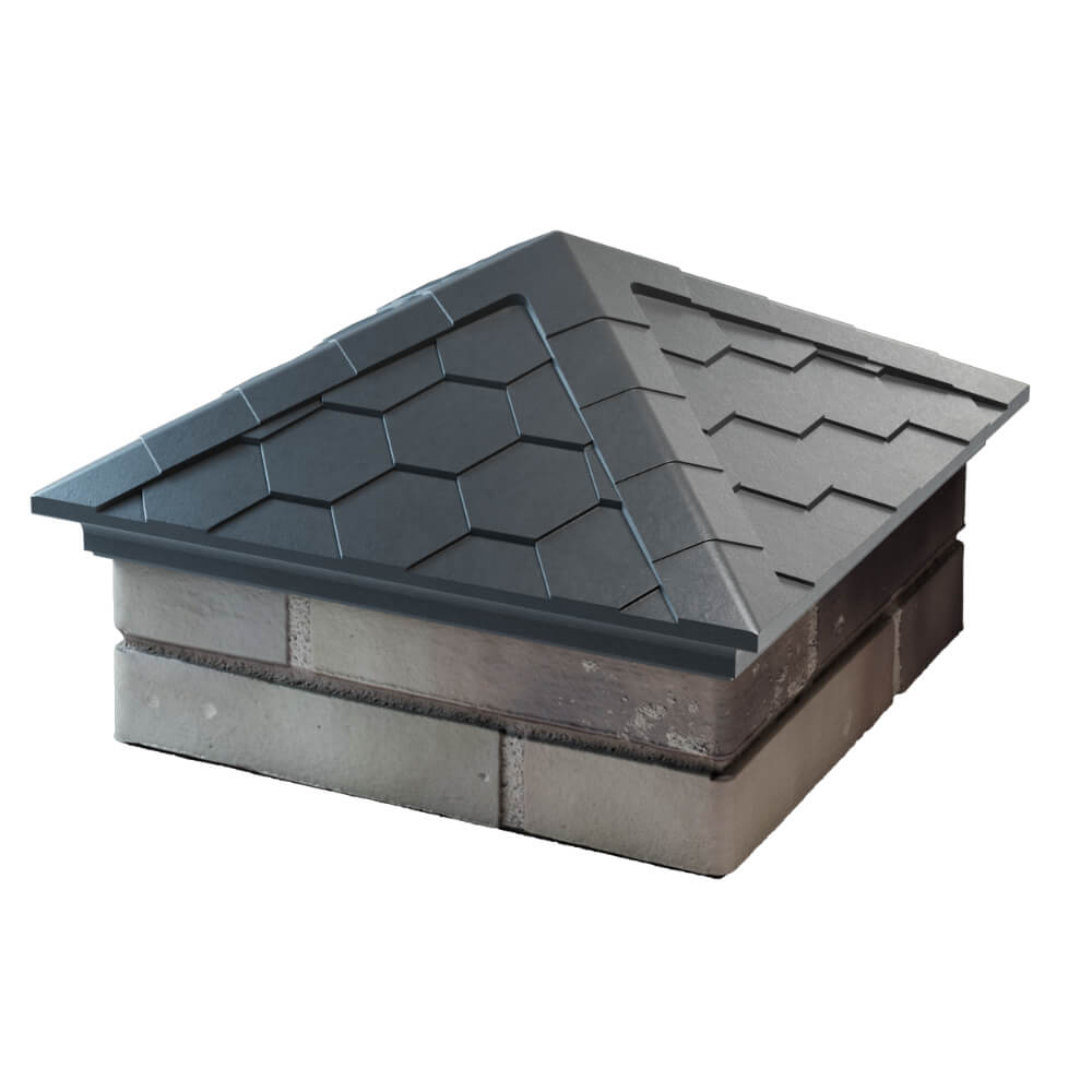 Колпак Zking Эверест Серый на столб 1.5х1.5 кирпича (390х390мм) в Харцызске фото